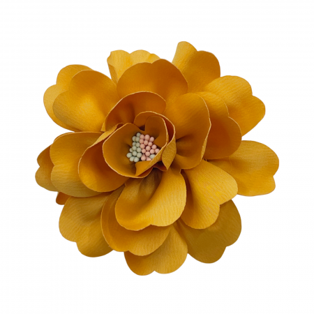 Accesorii De Par & Voalete & Diverse - Brosa Floare GRACE, Galben, 10cm, Cu clips pentru par