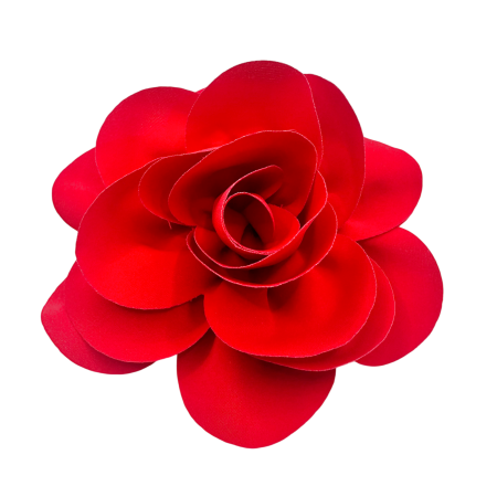 Accesorii De Par - Brosa Floare rosie BEAUTY - Cu clips de par
