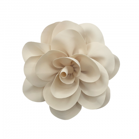 Accesorii De Par & Voalete & Diverse - Brosa Floare BEAUTY, Crem, 15cm, Cu clips pentru par