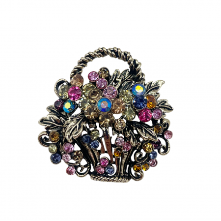 De Sezon - Brosa Cos cu Flori ALMA, Auriu, 3.5cm