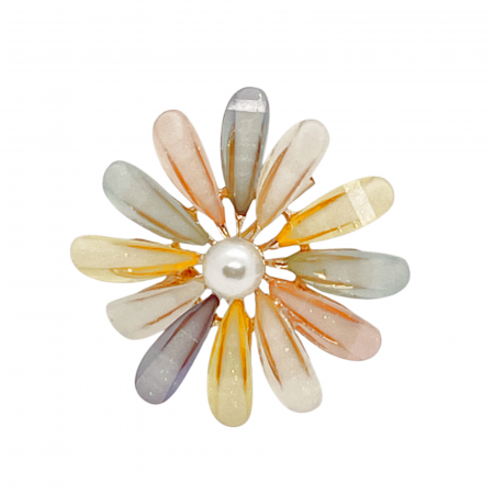 De Sezon - Brosa Floare sidefata PEARL, 4cm