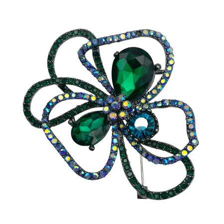 Brosa Floare FANCY, 5cm, Argintiu [1]