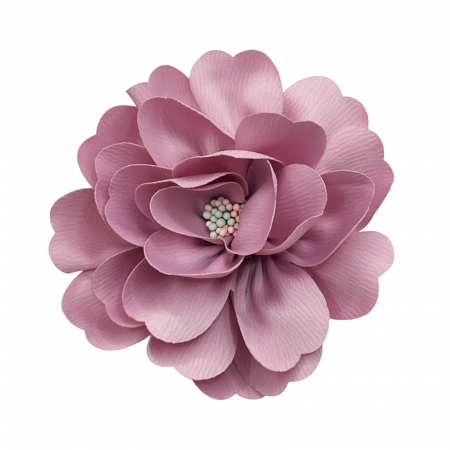 Accesorii De Par & Voalete & Diverse - Brosa Floare GRACE, Roz, 10cm, Cu clips pentru par