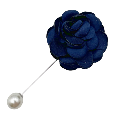 Brose & Pandantive - Brosa Floare LUCILLE Bleumarin - Ac de rever sau palarie