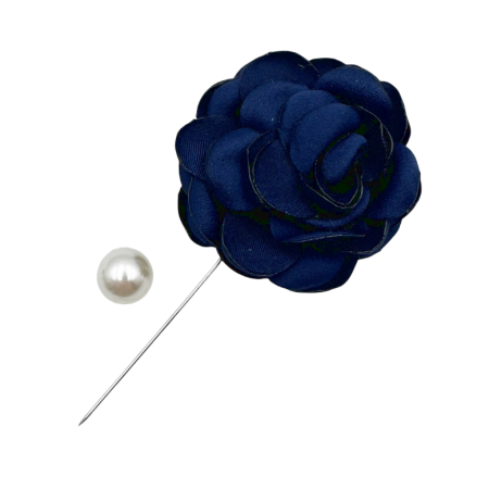 Brosa Floare LUCILLE Bleumarin - Ac de rever sau palarie [1]