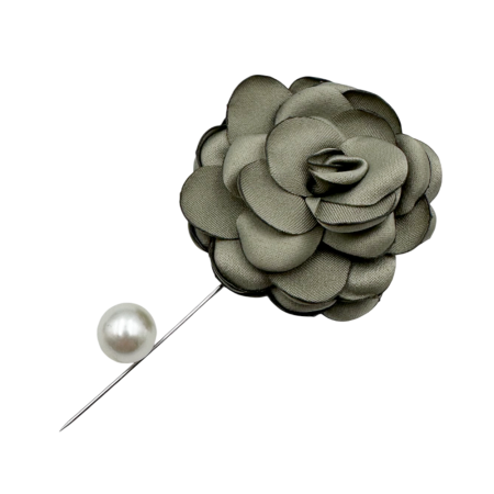 Brosa Floare LUCILLE verde - Ac de rever sau palarie [1]