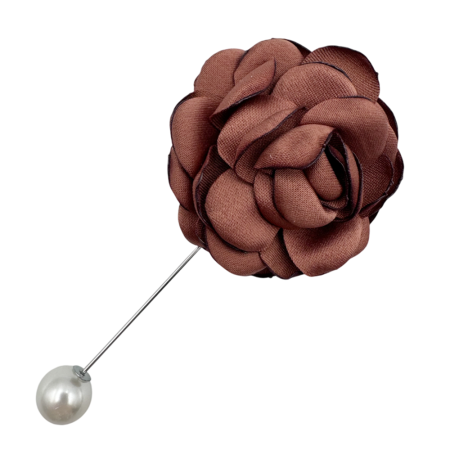 Brose & Pandantive - Brosa Floare LUCILLE Maro - Ac de rever sau palarie