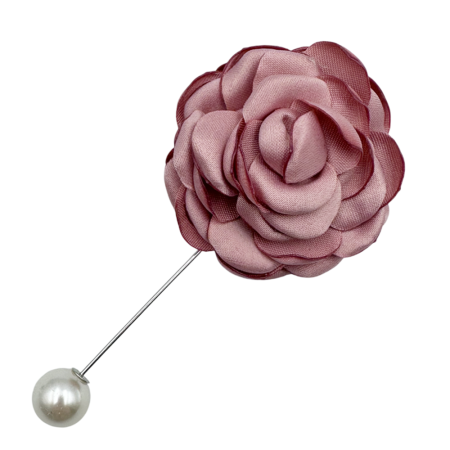 Brosa Floare LUCILLE Roz prafuit - Ac de rever sau palarie