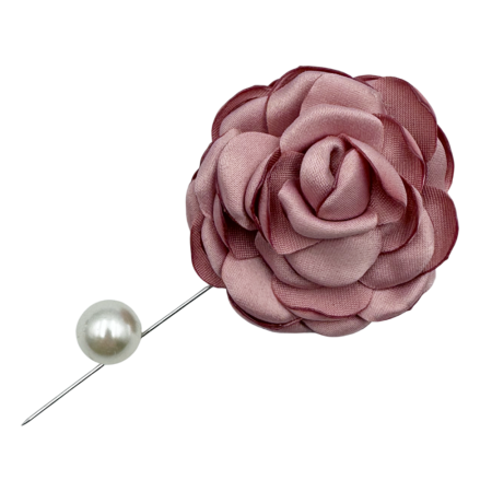 Brosa Floare LUCILLE Roz prafuit - Ac de rever sau palarie [1]