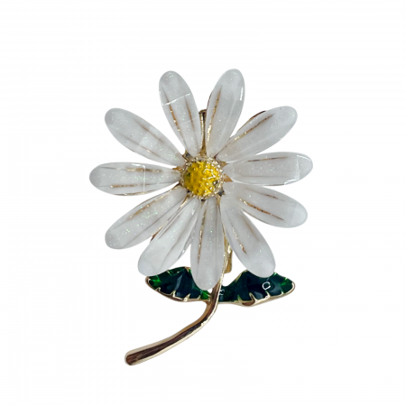 De Sezon - Brosa Floare MARGARET, Auriu, 4.5cm