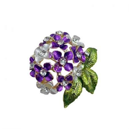 De Sezon - Brosa Floare cu strasuri BONNIE, Auriu, 3cm