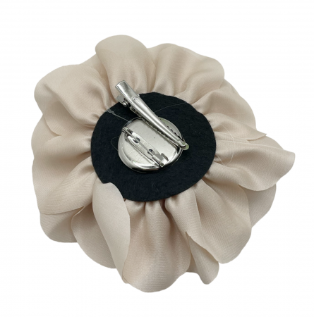 Brosa Floare BEAUTY, Crem, 15cm, Cu clips pentru par [1]
