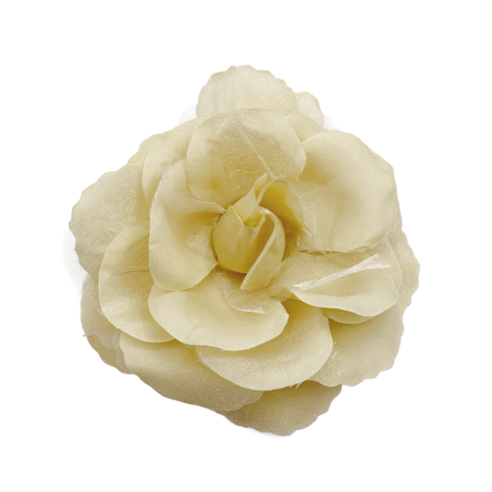 MARTISOR - Brosa Eleganta Floare REINA, Crem, 13 cm