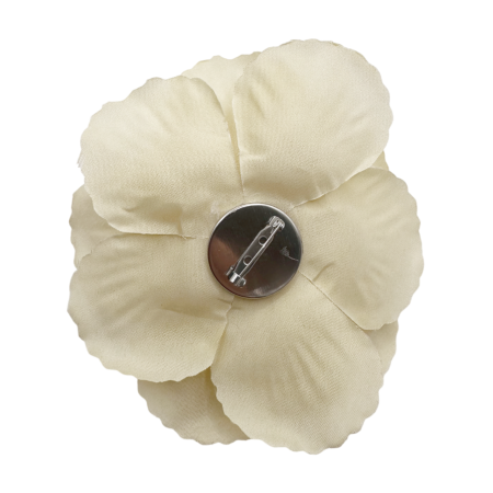 Brosa Eleganta Floare REINA, Crem, 13 cm [1]