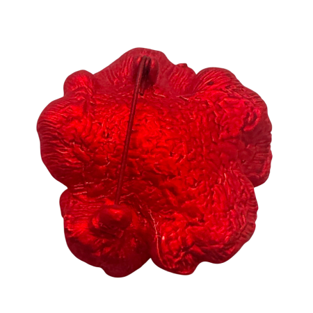 Brosa Floare rosie CARDINAL cu strasuri [1]