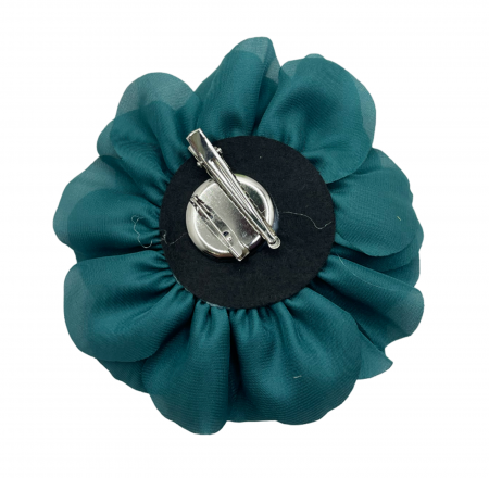 Brosa Floare BEAUTY, Galben mustar, 15cm, Cu clips pentru par [1]