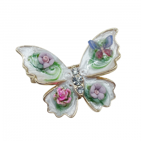 Brose & Pandantive - Brosa Fluture cu sidef MILLIE, 3.5cm