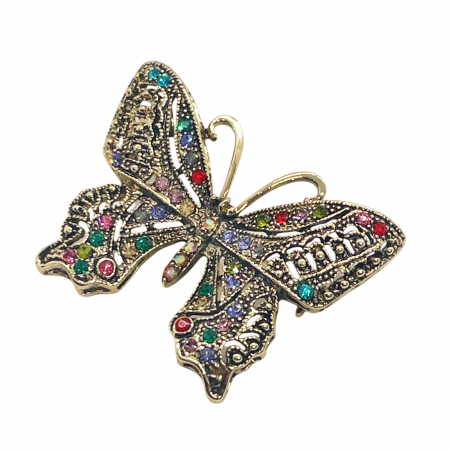 Brose - Brosa eleganta Fluture auriu cu marcasite KELLY