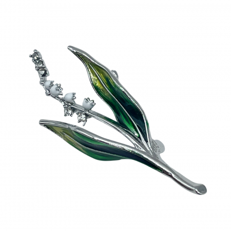 De Sezon - Brosa cu Lacramioare DELICATE, Argintiu, 5.5cm