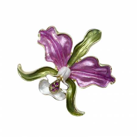 FASHION - Brosa orhidee RITA, Roz, 6cm