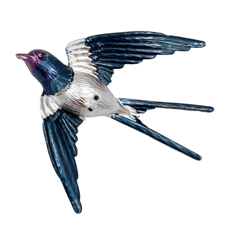 Brose & Pandantive - Brosa Randunica albastra DAFFY