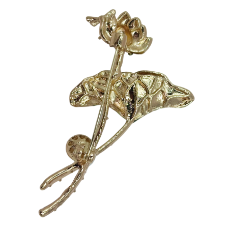 Brosa Floare cu perla si cristale verzi REINA [1]