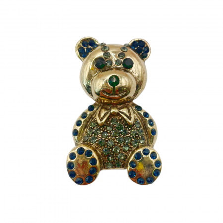 Brose & Pandantive - Brosa ursulet TEDDY, Auriu, 4cm