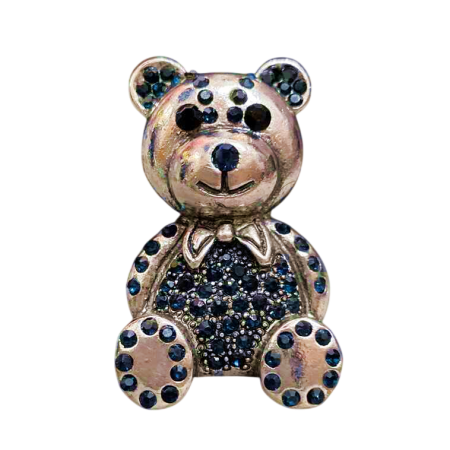 Brose - Brosa Ursulet auriu TEDDY cu strasuri