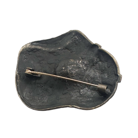 Broșă vintage floare patinată argintie cu perlă și cristale [1]