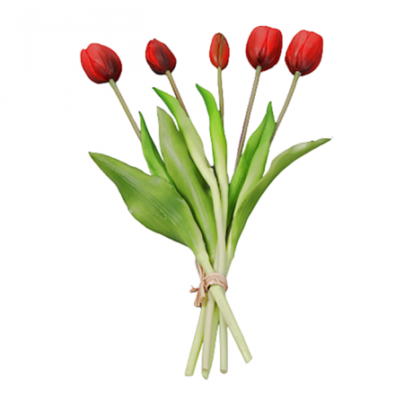 Buchet Lalele artificiale BEAUTY, Rosu inchis [1]