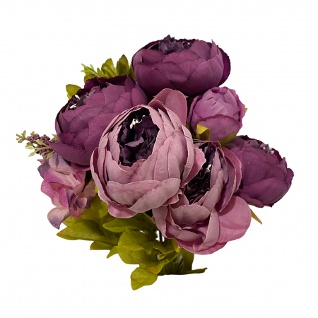 Bujori artificiali BERENICE, Mov deschis/ Violet, 45cm [1]