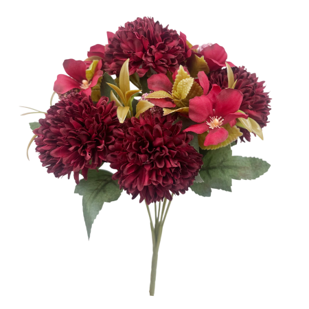 Buchet decorativ CHRYSANTHEME - Burgundy, 30 cm [1]