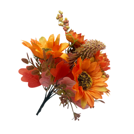 Buchet decorativ de toamna AUTUMN BLOOM - cu flori portocalii [1]