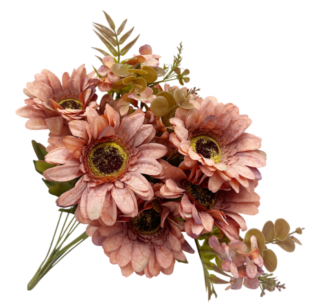 Buchet Flori artificiale DAHLIA - lux vintage - roz piersica [2]