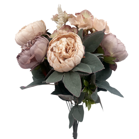 Flori Artificiale - Buchet Flori artificiale ELOISE - Bujori roz prafuit