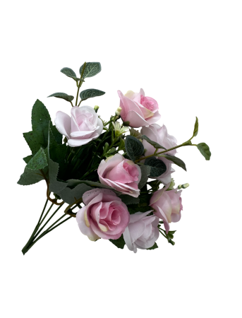 CASA & DECOR - Buchet flori artificiale roz - trandafiri eleganti