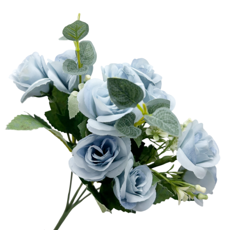 CASA & DECOR - Flori albastre - Trandafiri artificiali decorativi pentru casă și birou