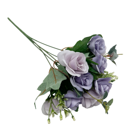 Buchet flori artificiale lila - Trandafiri [1]