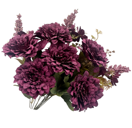 Flori Artificiale - Buchet Flori artificiale de toamna PLUMMY - 45 cm - Mov pruna