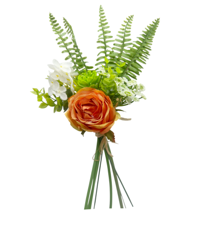 Flori Artificiale - Buchet flori artificiale ROSEMARY, Portocaliu, 35cm
