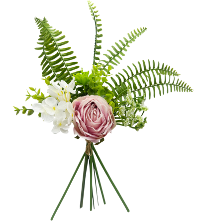Flori Artificiale - Buchet flori artificiale ROSEMARY, Roz, 35cm