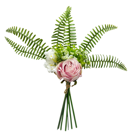 Buchet flori artificiale ROSEMARY, Roz, 35cm [2]