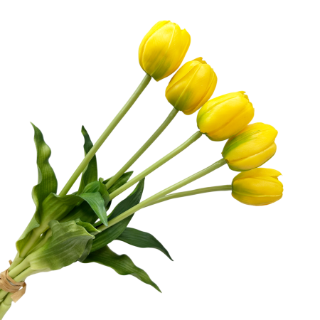 De Sezon - Buchet Lalele Artificiale Galbene BEAUTY