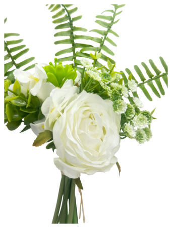 Buchet flori artificiale ROSEMARY, Alb, 35cm [1]