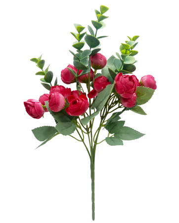 Flori Artificiale - Bujori artificiali CAMILLE, Rosu purpuriu, 25cm