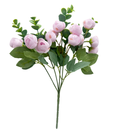 Flori Artificiale - Bujori artificiali CAMILLE, Roz, 25cm