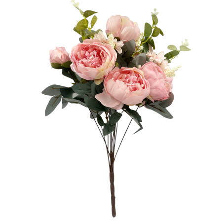 Flori Artificiale - Bujori artificiali DARCY, Roz, 45cm