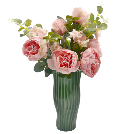 Bujori artificiali DARCY, Roz, 45cm [4]