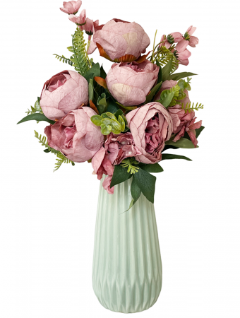 Bujori artificiali ELIZABETH, Roz, 45cm [2]