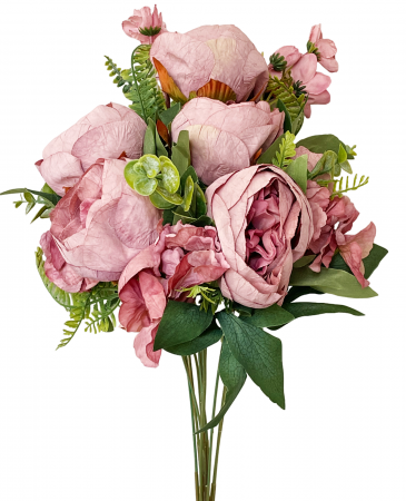 Bujori artificiali ELIZABETH, Roz, 45cm [1]